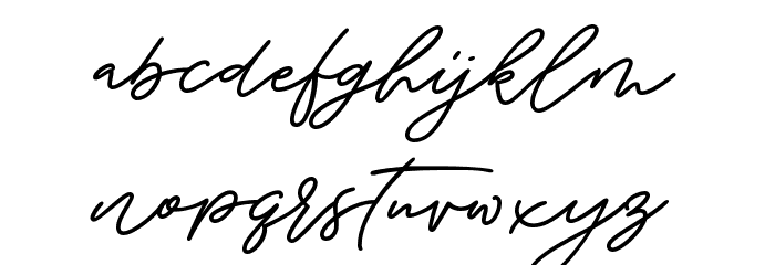 Saturday Champagne Demo Regular Font LOWERCASE