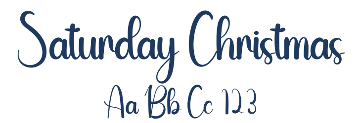 Saturday Christmas Font Preview