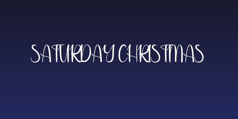 Saturday Christmas Social Header