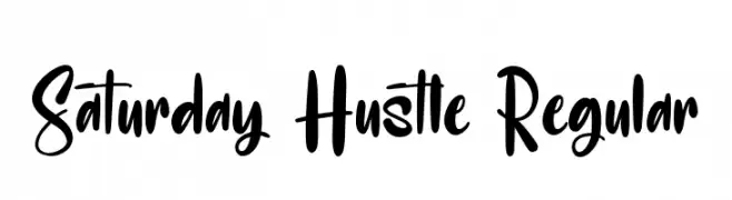 Saturday Hustle Regular  Скачать бесплатные шрифты