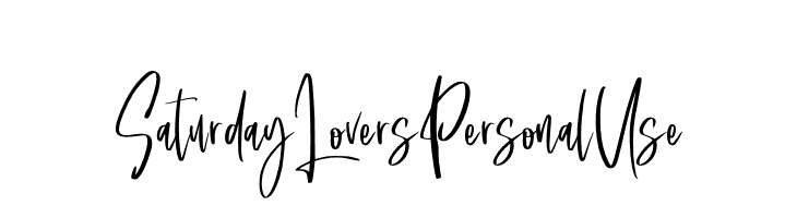 Saturday Lovers Personal Use  font caratteri gratis