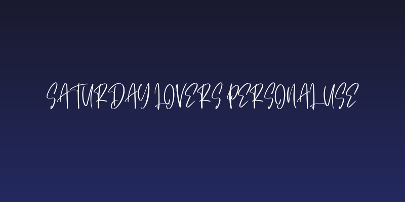 Saturday Lovers Personal Use Social Header