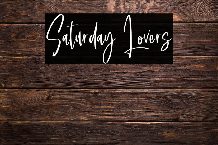 Saturday Lovers Font examples
