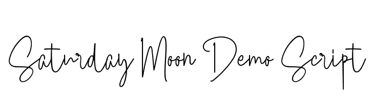 Saturday Moon Demo Script  font caratteri gratis