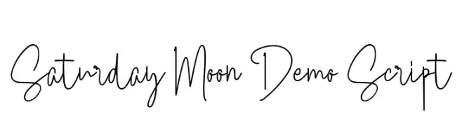 Saturday Moon Demo Script  baixar fontes gratis