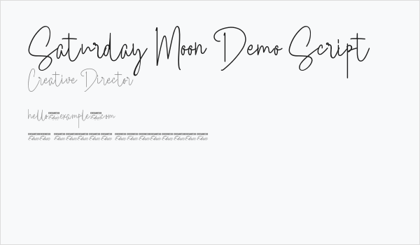 Saturday Moon Demo Script Business Card