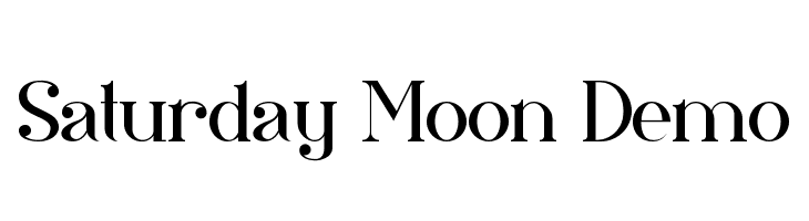 Saturday Moon Demo  Descarca Fonturi Gratis