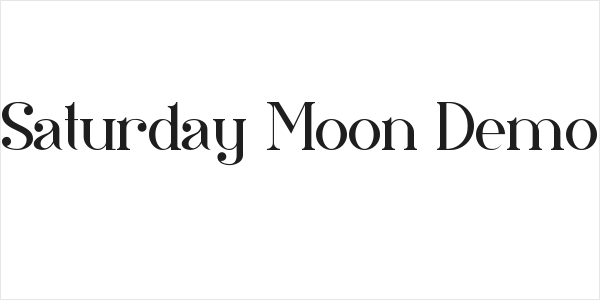 Saturday Moon Demo Logo
