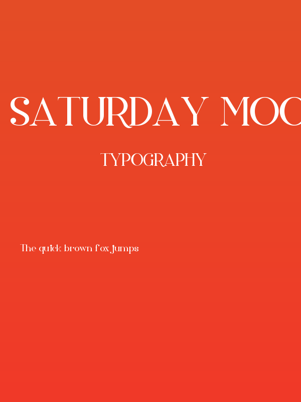 Saturday Moon Demo Poster