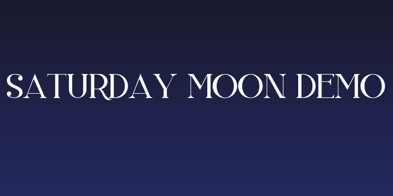 Saturday Moon Demo Social Header