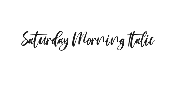 Saturday Morning Italic Logo
