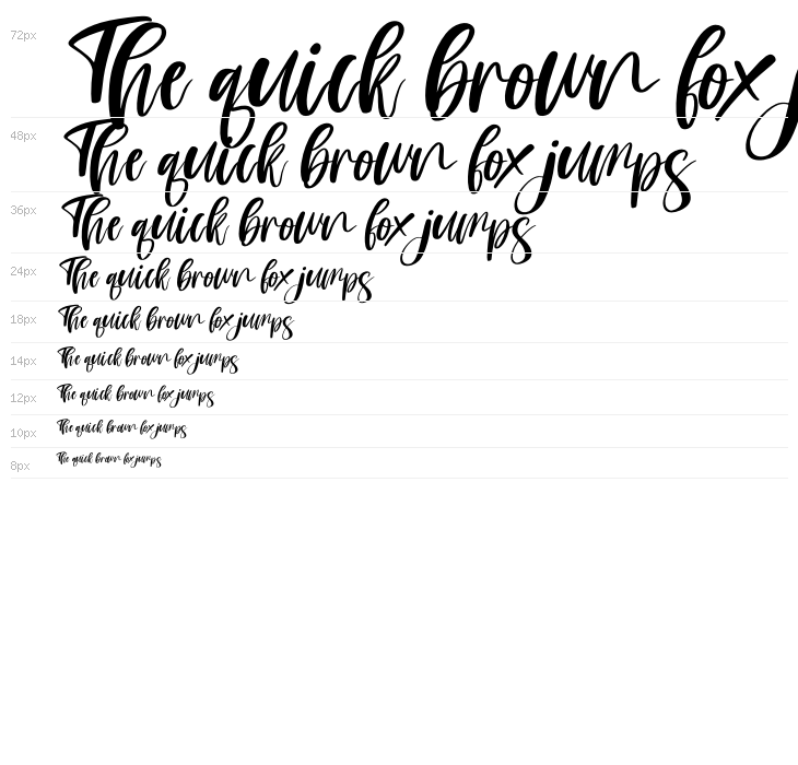 Saturday Morning Italic Waterfall