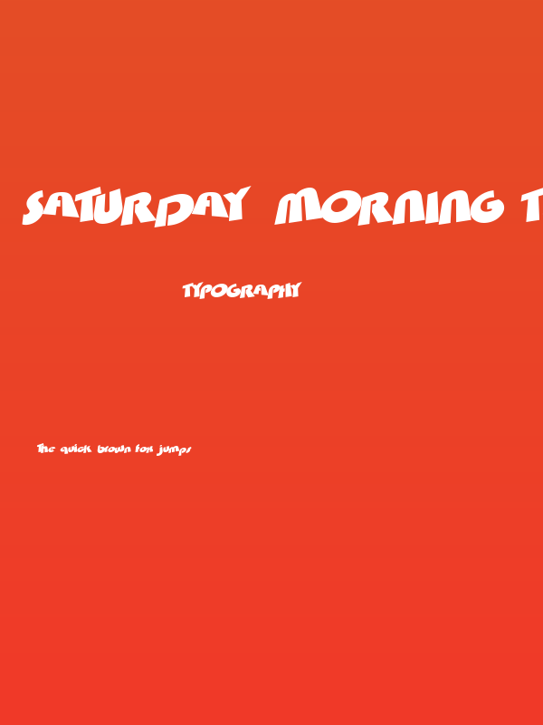 Saturday Morning Television Poster