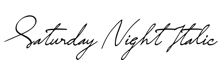 Saturday Night Italic  フリーフォントのダウンロード