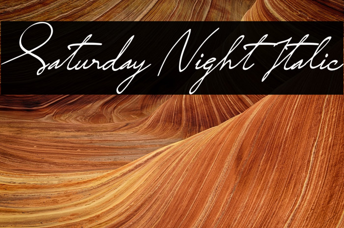 Saturday Night Italic Example 1