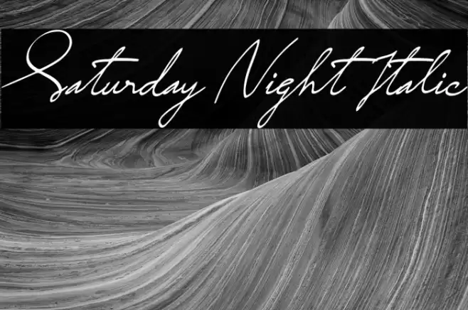 Saturday Night Italic Font examples