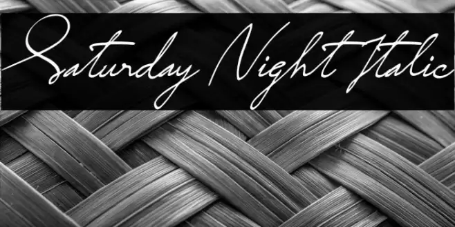 Saturday Night Italic Font examples
