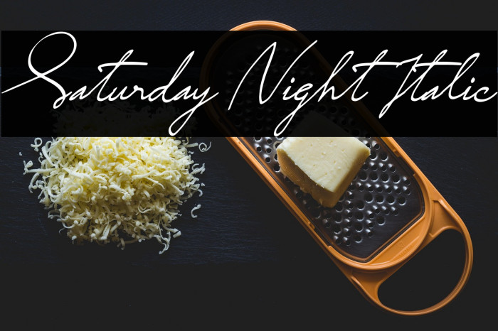 Saturday Night Italic Example 3