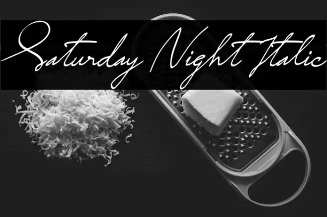 Saturday Night Italic Font examples