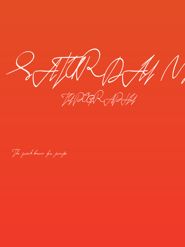 Saturday Night Italic Poster