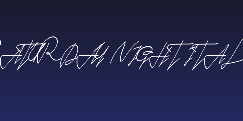 Saturday Night Italic Social Header