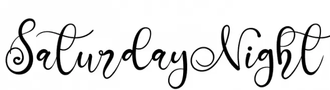 Saturday Night  Frei Schriftart Herunterladen