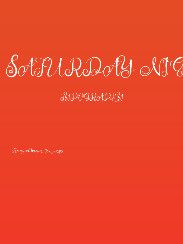 Saturday Night Poster