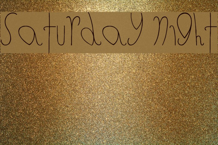 Saturday Night Font examples