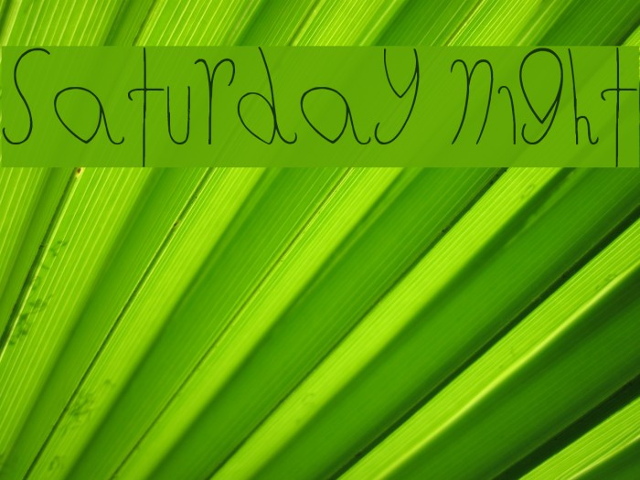 Saturday Night Font examples