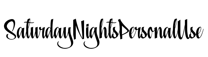 Saturday Nights Personal Use  font caratteri gratis