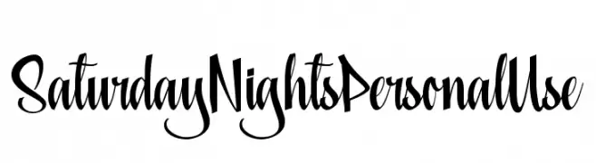 Saturday Nights Personal Use  नि: शुल्क फ़ॉन्ट्स डाउनलोड