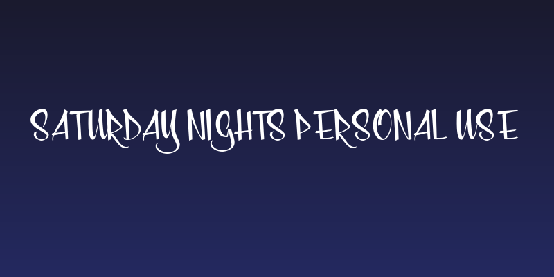 Saturday Nights Personal Use Social Header
