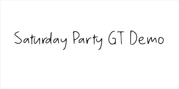 Saturday Party GT Demo Logo