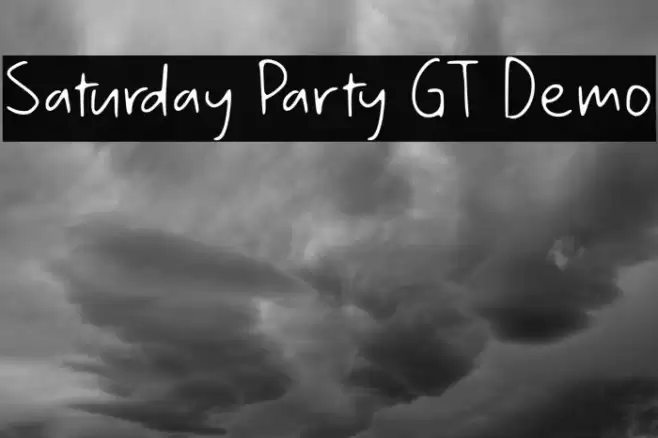 Saturday Party GT Demo Font examples