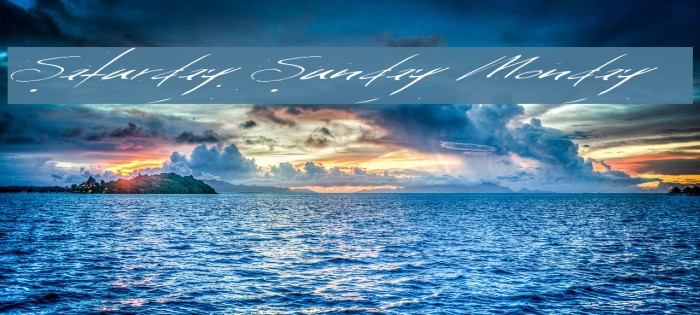 Saturday Sunday Monday Font examples