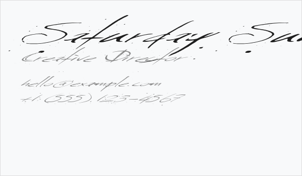 Saturday Sunday Monday Business Card