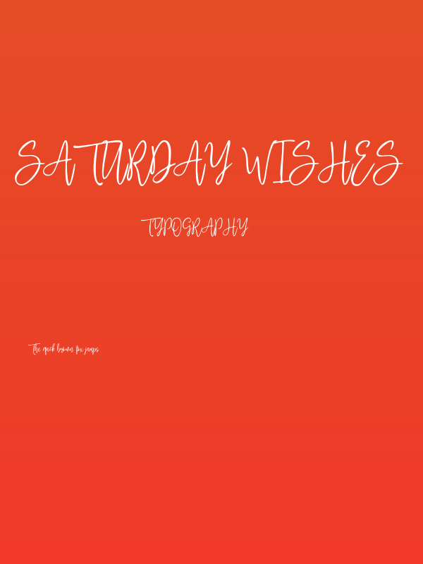 Saturday Wishes Poster