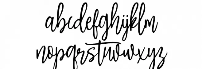 Saturday Wishes フォント 小文字