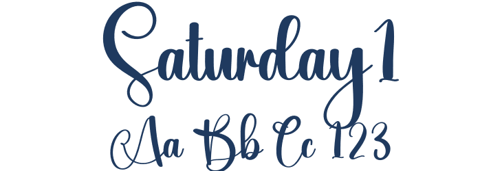 Saturday1 Font Preview