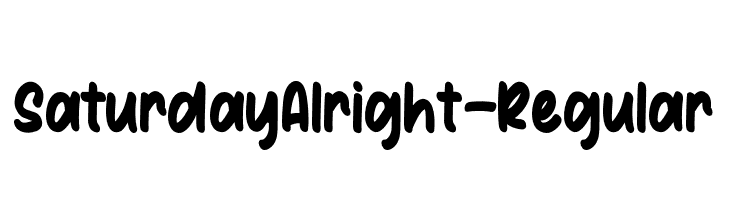 SaturdayAlright-Regular  フリーフォントのダウンロード
