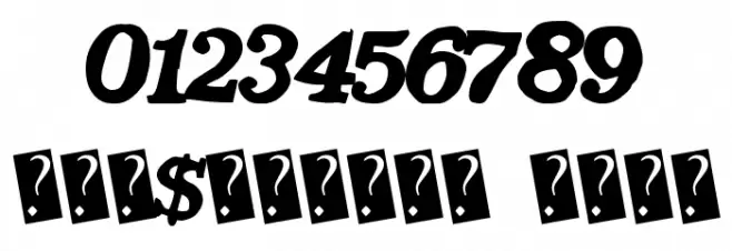 SaturdayEvening Font Alte caractere