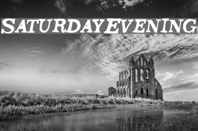SaturdayEvening Font examples