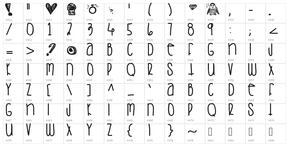 SaturdayLove Character Map