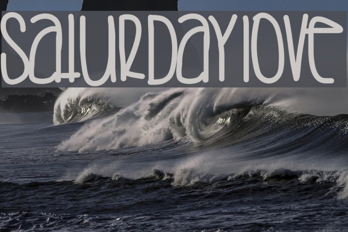 SaturdayLove Font examples