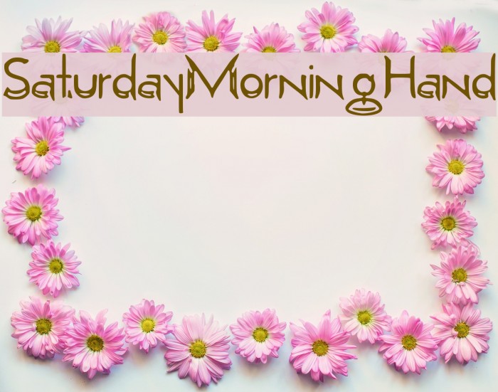 SaturdayMorningHand Font examples