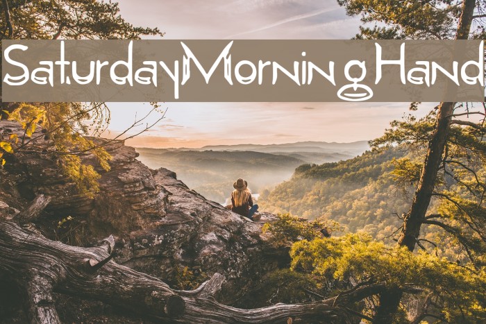 SaturdayMorningHand Font examples