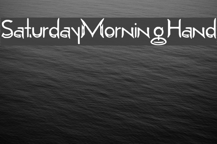 SaturdayMorningHand Font examples