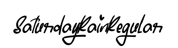 SaturdayRainRegular  Frei Schriftart Herunterladen