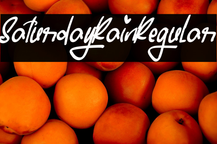 SaturdayRainRegular Example 3