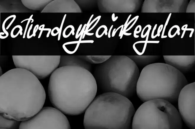SaturdayRainRegular Font examples